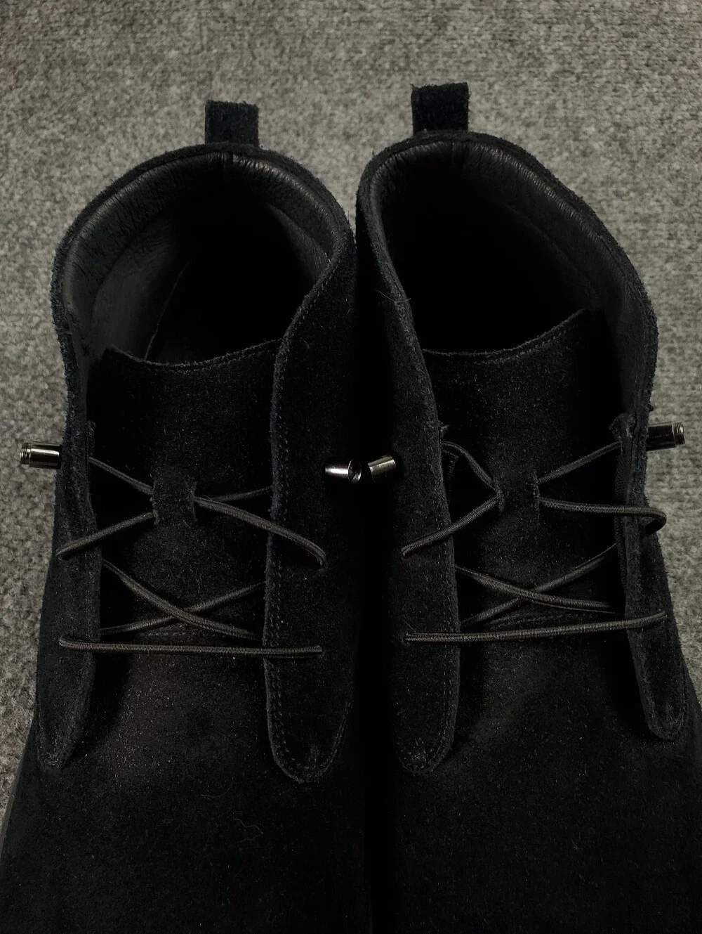 Birchbury Carnforth Chukka Desert Boots Size 16 Black Suede Leather Rubber Sole